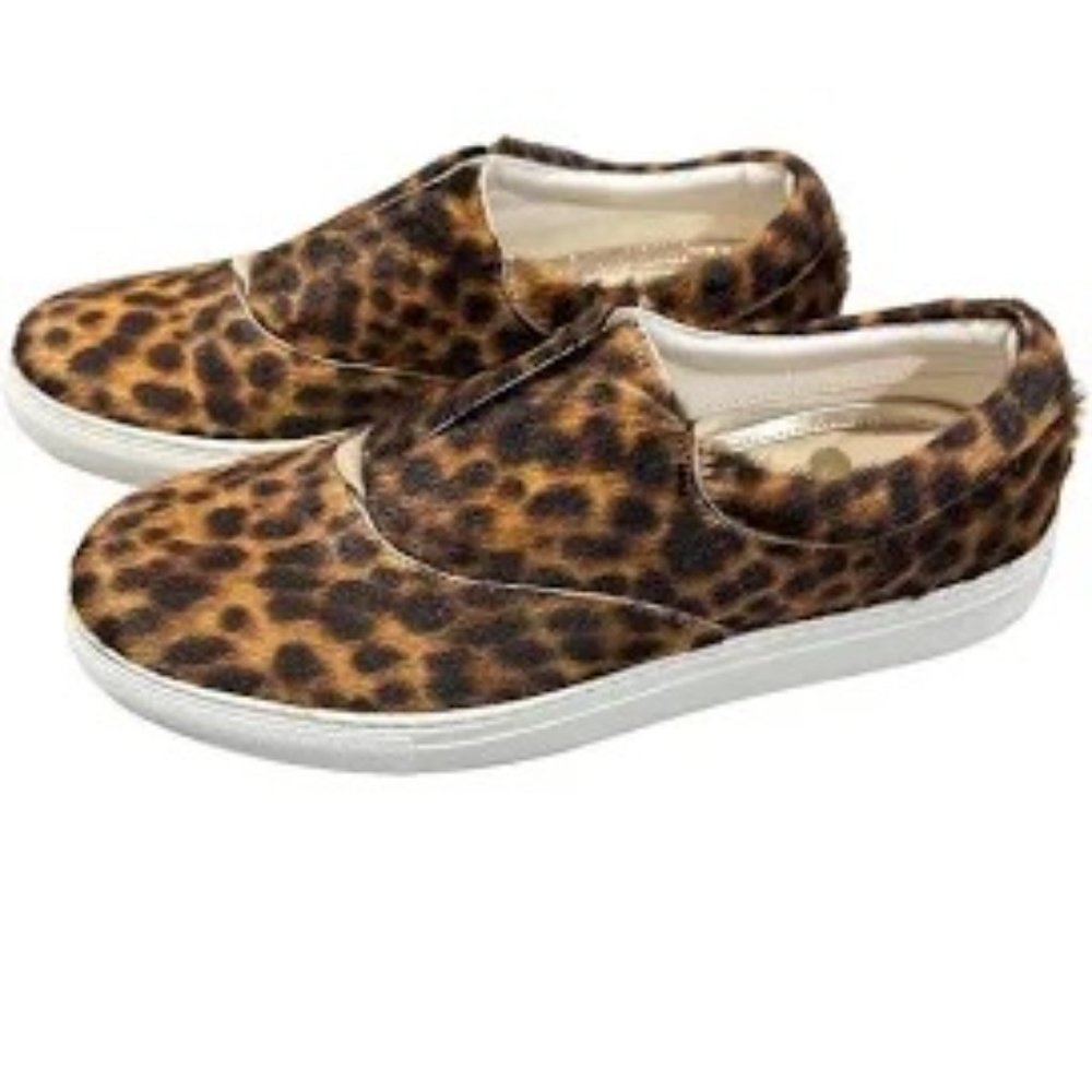 Boden Faux Leopard Hair Slip-on Sneakers (size 41 | 10)